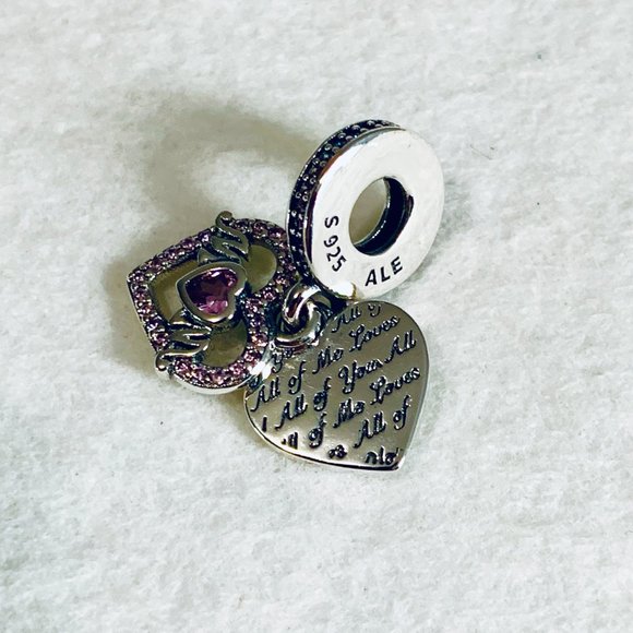 Pandora Heart & Mom Dangle Charm 799402C01 - Picture 2 of 8